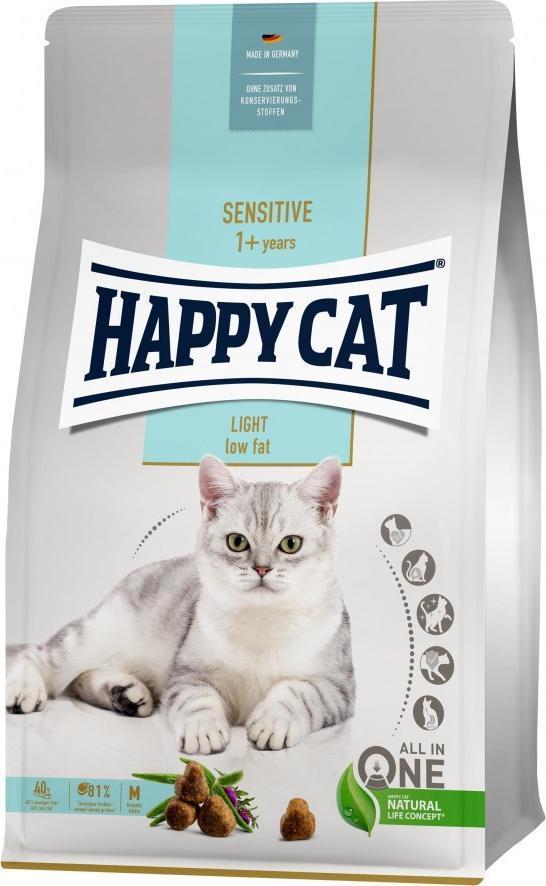 Happy Cat Sensitive Light, sucha karma, dla kotow doroslych, niskotluszczowa, 300 g, worek HC-0989 (4001967140989) kaķu barība