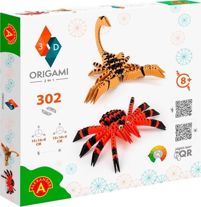 Alexander Origami 3D 2in1 Spider, Scorpion 2565 galda spēle