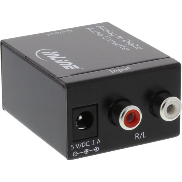 Adapter AV InLine Toslink - RCA (Cinch) czarny (65001) 65001 (4043718207572)
