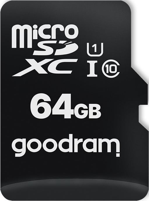 Goodram microSD 64GB    CL10 UHS I + adapter atmiņas karte