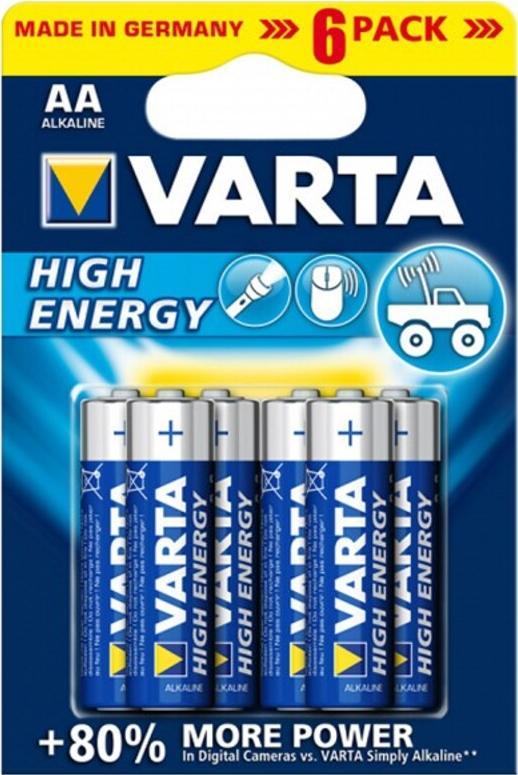 Varta Bateria High Energy AA / R6 6 szt. 4906 (4008496679270) Baterija