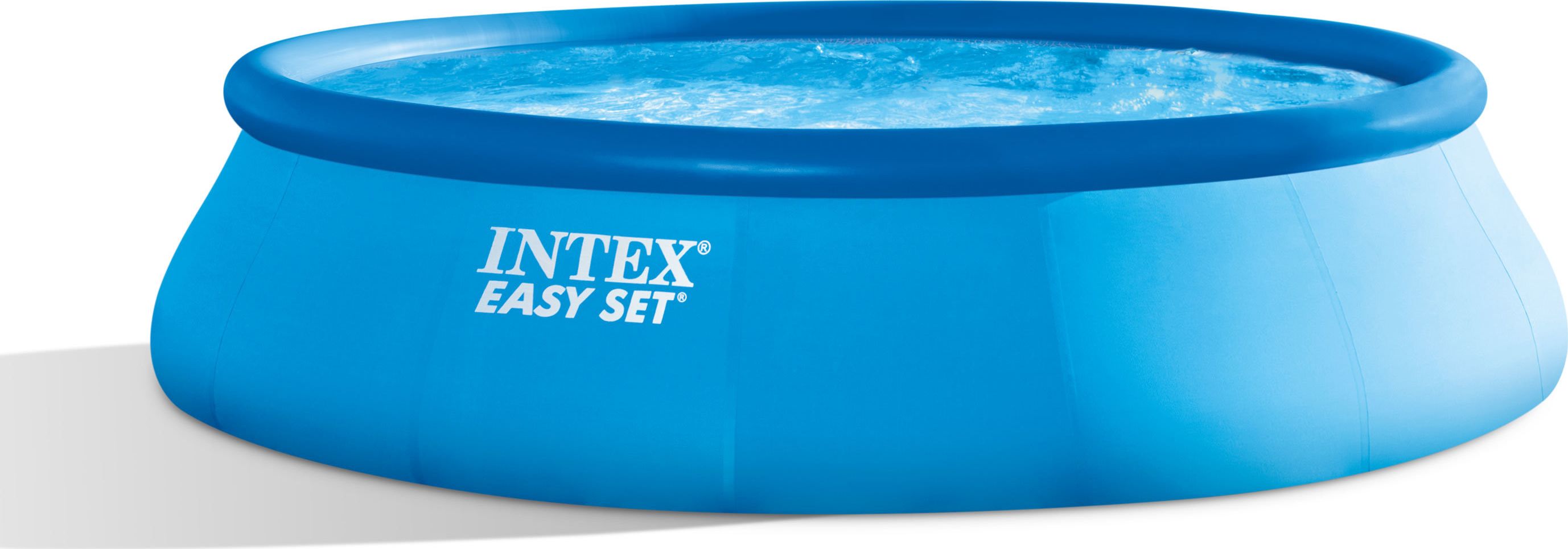 Intex Easy Set Pool Set with Filter Pump, Safety Ladder, Ground Cloth, Cover Blue, Age 6+, 457x107  cm Baseins