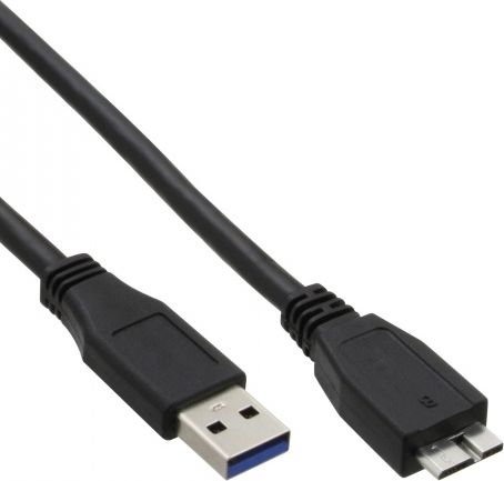 Kabel USB InLine USB 3.0 A/Micro USB, 3m, Black (35430) USB kabelis