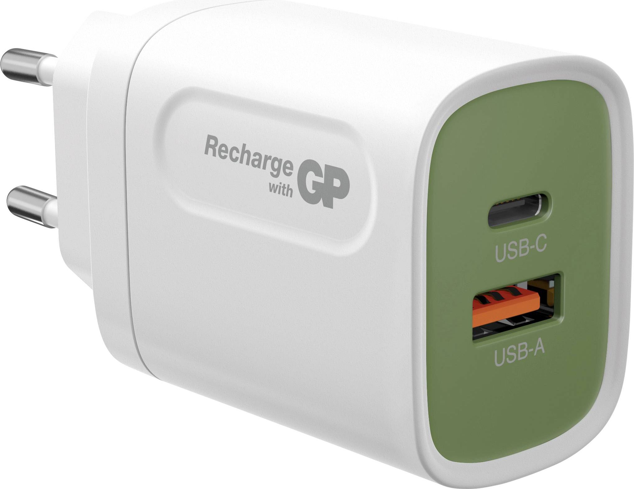 GP 20W USB-A & USB-C Charger incl. Adapter for EU,CN and UK