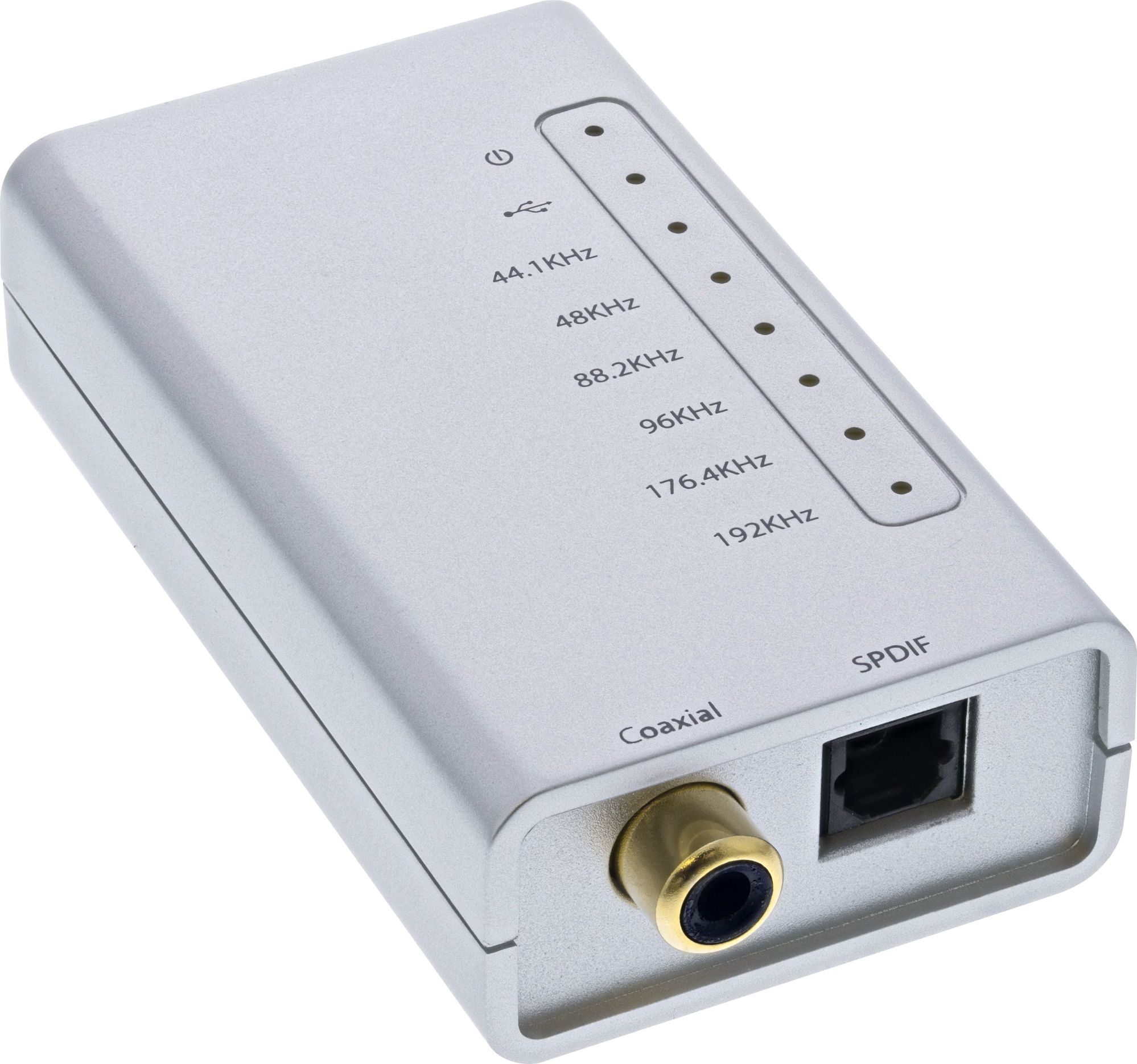 Karta dzwiekowa InLine USB - Cyfrowe zlacze koaksjalne/Toslink/I2S 33053I skaņas karte