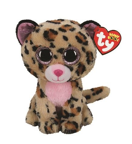 Maskotka Ty Leopard brazowo - rozowy Livvie 24 cm 36490 (008421364909)