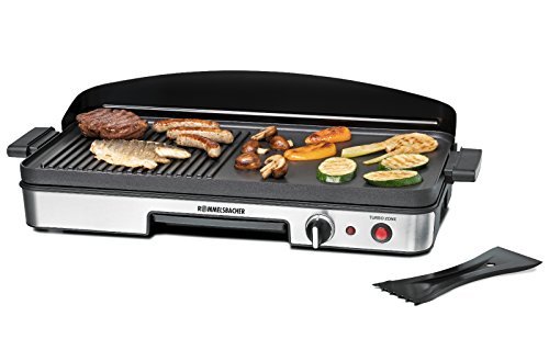 Rommelsbacher table grill BBQ 2003 (black / stainless steel, 1,900 watts) Galda Grils