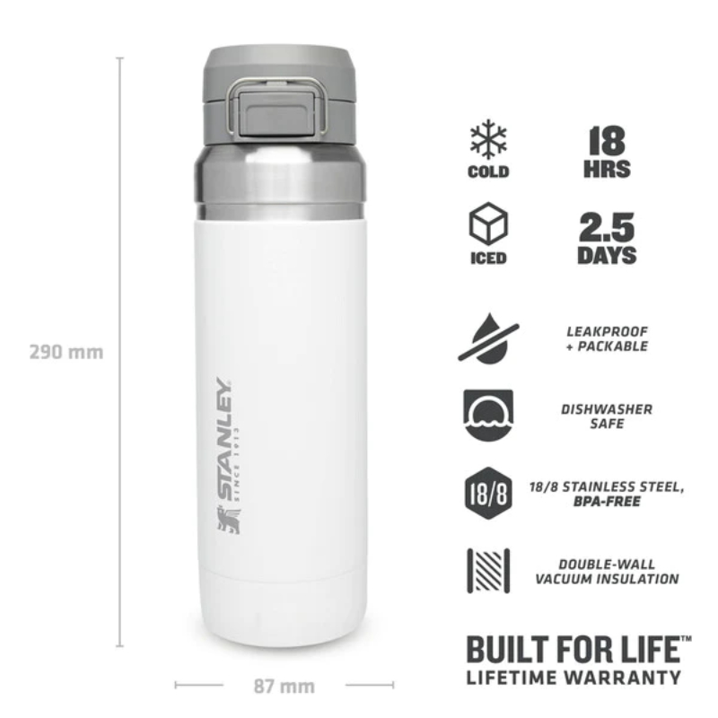 Stanley Termopudele The Quick Flip Water Bottle Go 1,06L, balta 2809150062 termoss