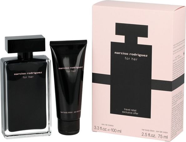 Narciso Rodriguez ZESTAW Narciso Rodriguez For Her EDT 100ml + BL 75ml 115346 (3423478559752)