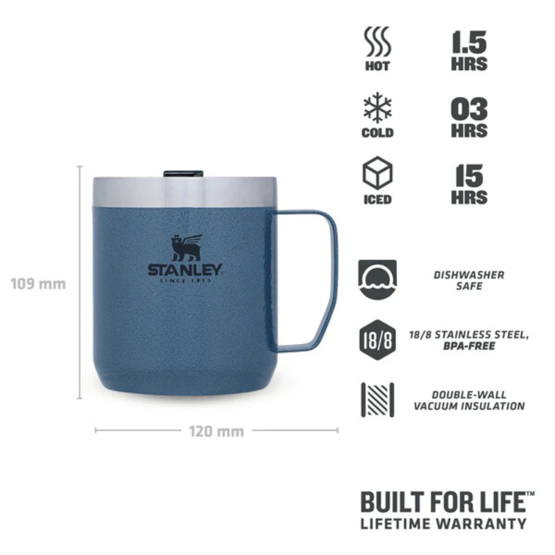 Stanley The Legendary Camp Mug Classic 0,35L gaiši zila 2809366171 termoss