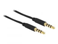 Kabel Delock 3.5mm meski/meski 4-pin Black 5.0m (83438) adapteris