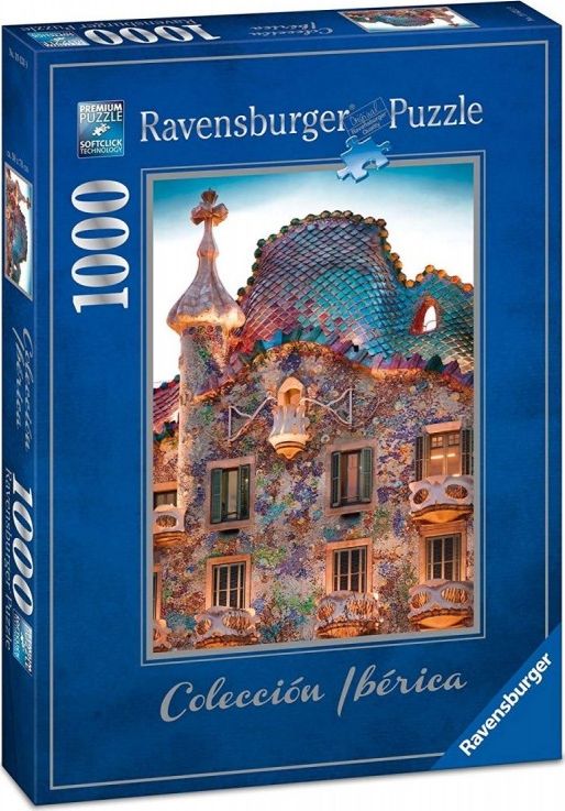 Ravensburger Puzzle 1000 elementow - Casa Batllo, Barcelona GXP-663417 (4005556196319) puzle, puzzle