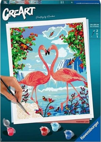 Malowanka CreArt Zakochane flamingi GXP-794092 (4005556289912)
