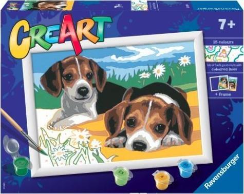 Ravensburger Malowanka CreArt dla dzieci Szczeniaczki Jack Russel GXP-811656 (4005556289394)