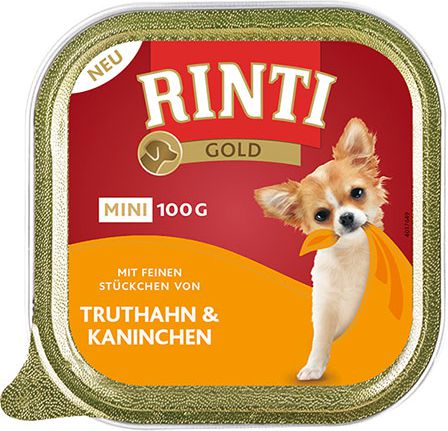 Rinti Rinti Gold Mini Indyk i krolik - 100g VAT005115 (4000158920263) barība suņiem