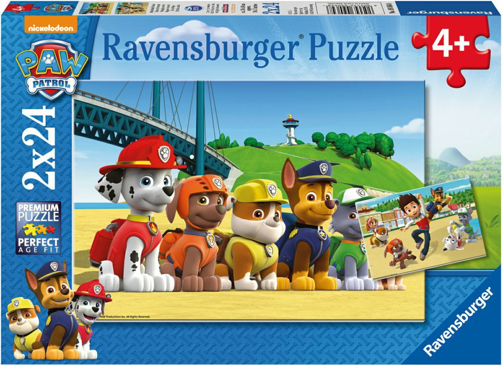 Ravensburger 2x24 Psi Patrol Bohaterskie szczeniaki - 090648 RAP 090648 (4005556090648) puzle, puzzle