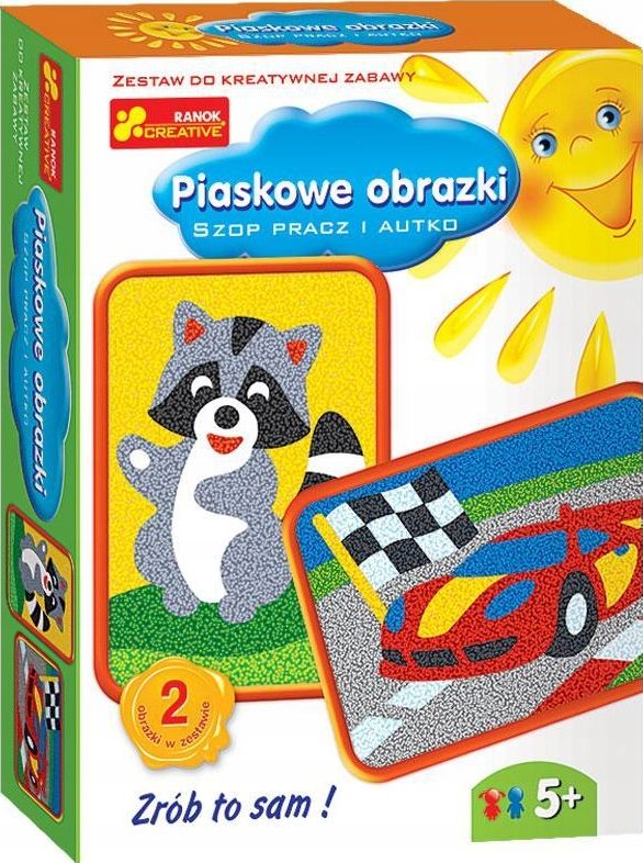 Ranok Piaskowe obrazki - Szop pracz i autko 157081 (4823076108779)