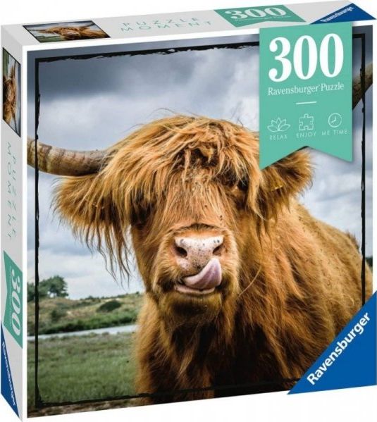 Ravensburger Puzle 300 elementow Momenty, Szkocka krowa GXP-790237 (4005556132737) puzle, puzzle