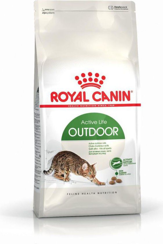 Royal Canin Outdoor karma sucha dla kotow doroslych, wychodzacych na zewnatrz 2kg 15041 (3182550707374) kaķu barība