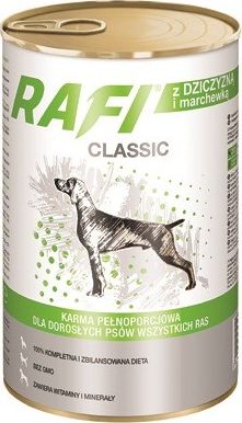 Rafi Karma Rafi Classic dziczyzna i marchewka 1240g VAT012516 barība suņiem