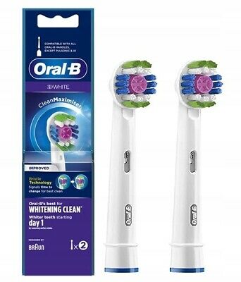 ORAL-B Braun 3D White Clean Maximiser 2 pcs. White EB 18-2 mutes higiēnai