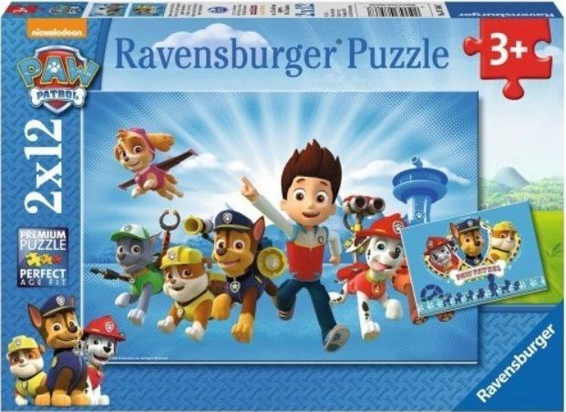 Ravensburger Puzzle 2x12 elementow Psi Patrol Film GXP-790206 (4005556051519) puzle, puzzle