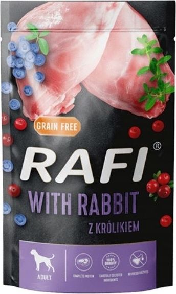 Rafi Dolina Noteci Rafi Saszetka Karma Psa KROLIK 500g VAT017360 (5902921305835) barība suņiem