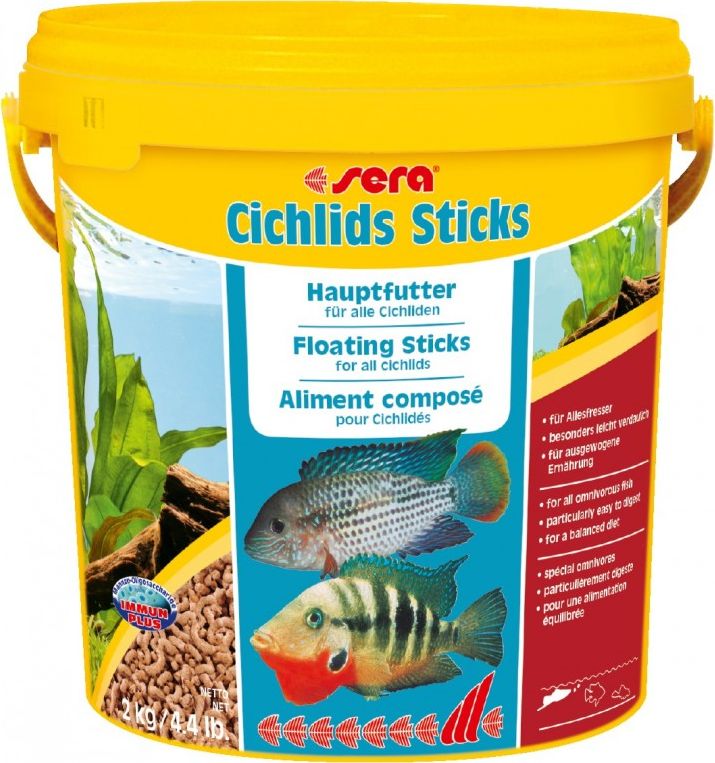 Sera Cichlids Sticks Nature 2 kg / 10L, sticks - food for cichlids zivju barība