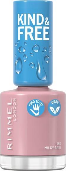 Rimmel  RIMMEL_Kind & Free Clean Nail Polish lakier do paznokci 154 Milky Bare 8ml 3616302990641 (3616302990641)