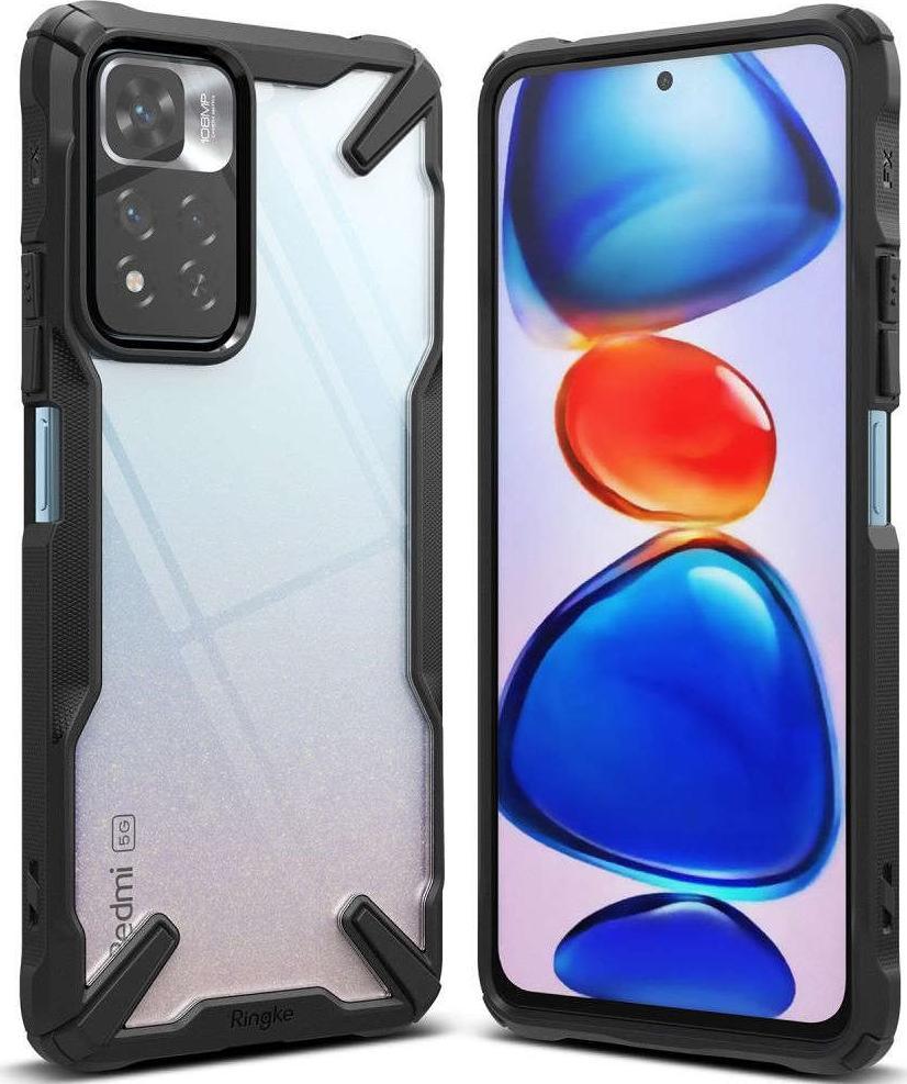 Telefon komorkowy RINGKE Etui Ringke Fusion X do Xiaomi Redmi Note 11 Pro+ Plus 5G Lime Glow Black 8809848204838 Mobilais Telefons