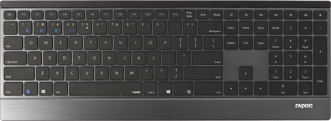 Rapoo E9500M Wireless Keyboard Black US (001921280000) klaviatūra