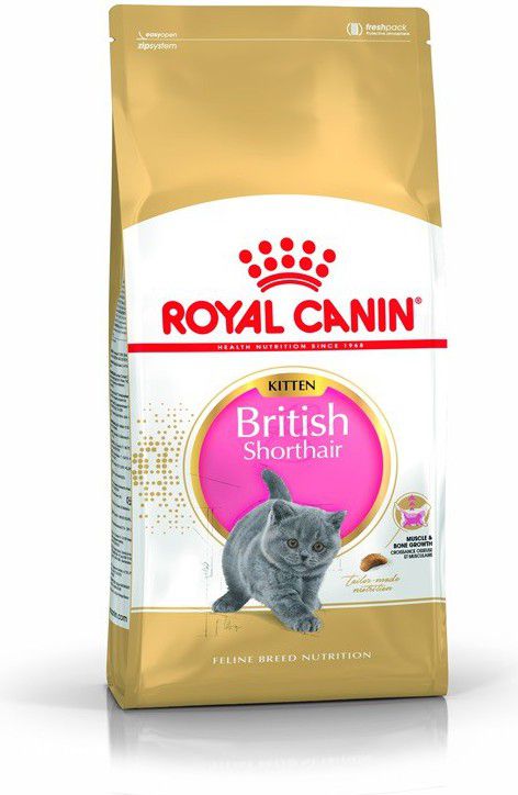 Royal Canin British Shorthair Kitten karma sucha dla kociat, do 12 miesiaca, rasy brytyjski krotkowlosy 0.4kg VAT006336 (3182550816526) kaķu barība