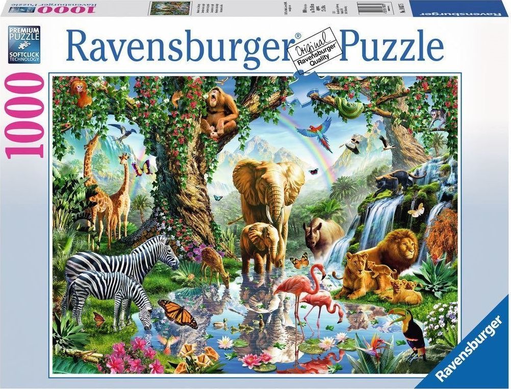 Ravensburger Puzzle 1000 elementow Przygoda w dzungli GXP-675832 (4005555006824) puzle, puzzle