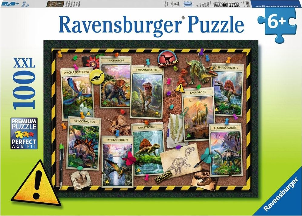 Ravensburger Puzzle 100 elementow - Kolekcja dinozaurow GXP-675652 (4005556108688) puzle, puzzle