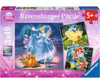 Ravensburger Puzzle 3x49 - Ksiezniczki Disneya (093397) 093397 (0787551770292) puzle, puzzle