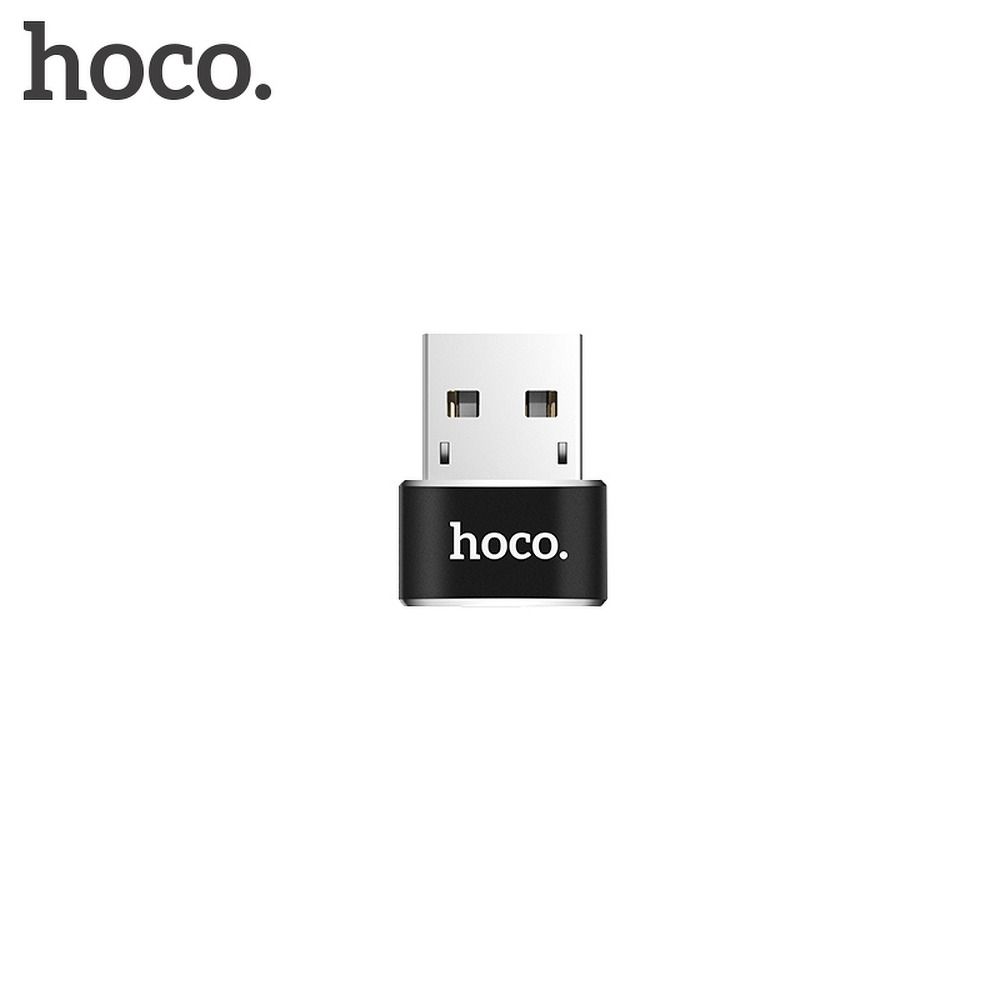 Hoco UA6 OTG USB Male to Type C Female Adapter black