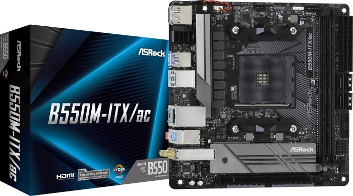 Asrock B550M-ITX/ac AMD B550 Socket AM4 mini ITX 4710483931727 pamatplate, mātesplate