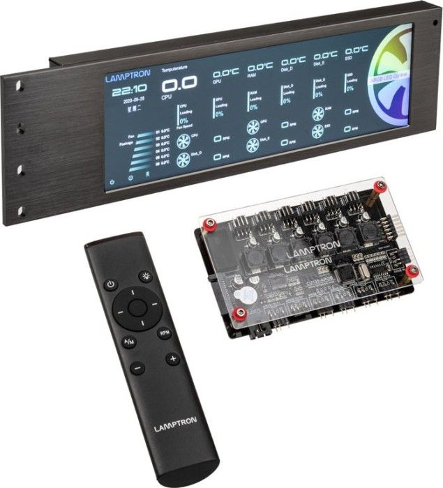 Lamptron CU135 Luftersteuerung + RGB Controller mit Display, ARGB - schwarz ventilators