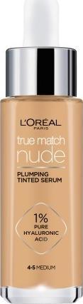 L'Oreal Paris True Match Nude - Plumping Tinted Serum - Fluid 4-5 Medium 30ml 3600523989928 (3600523989928) tonālais krēms