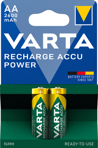 Varta  1x2 Pro. NiMH 2500 mAh AA akumulators, baterija portatīvajiem datoriem