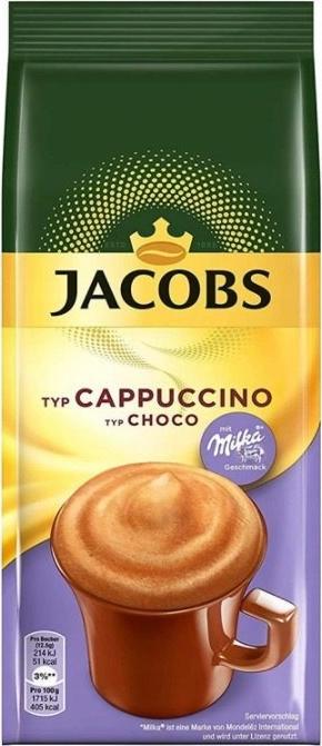 Jacobs Cappuccino Choco Milka instant coffee 500 g piederumi kafijas automātiem