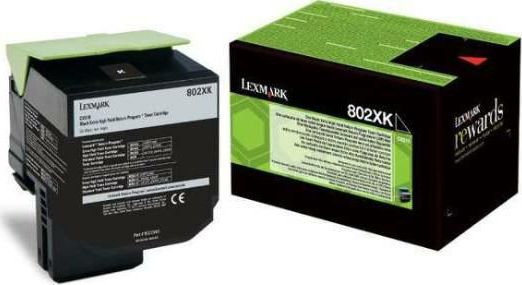 Toner Lexmark 802XK black | return | 8000 pgs | CX510de / CX510dhe / CX510dthe toneris