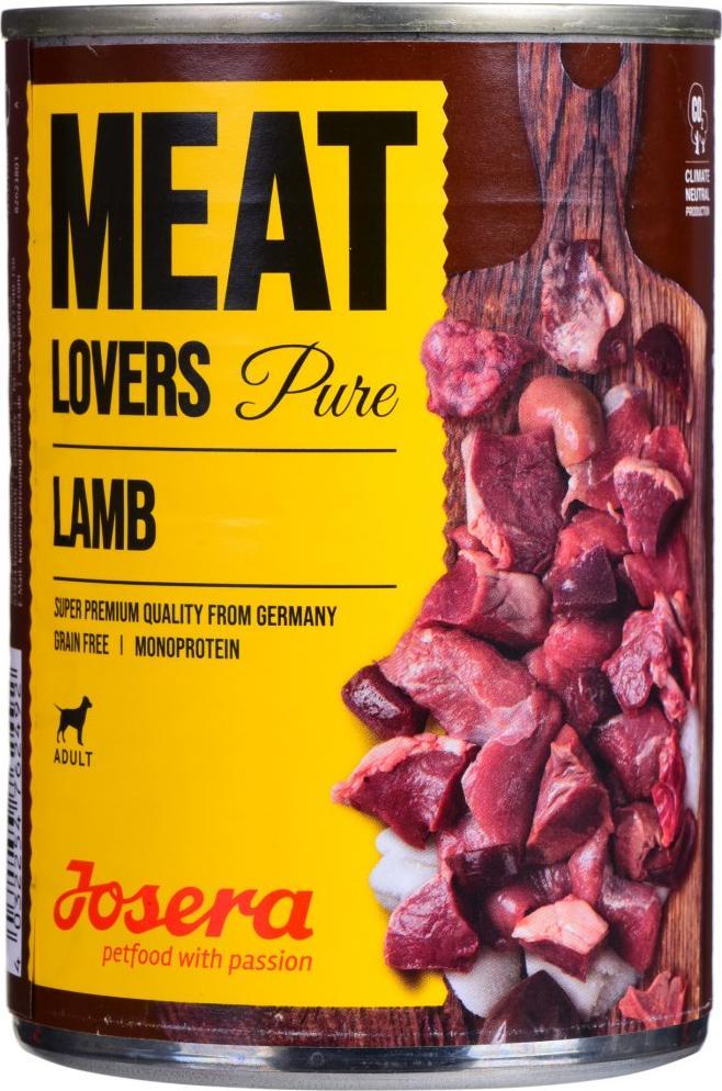 Josera Meatlovers Pure Jagniecina karma mokra dla psow 400g 10141311 (4032254762492) barība suņiem