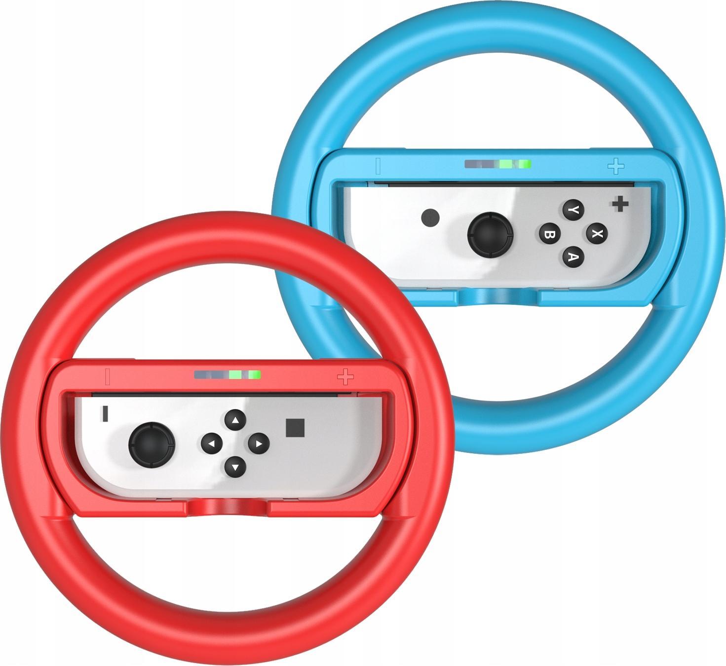 JYS 2x Kierownica + Uchwyt 2w1 do Nintendo Switch OLED i Nintendo Switch SB6912 (5904647804494) spēļu aksesuārs