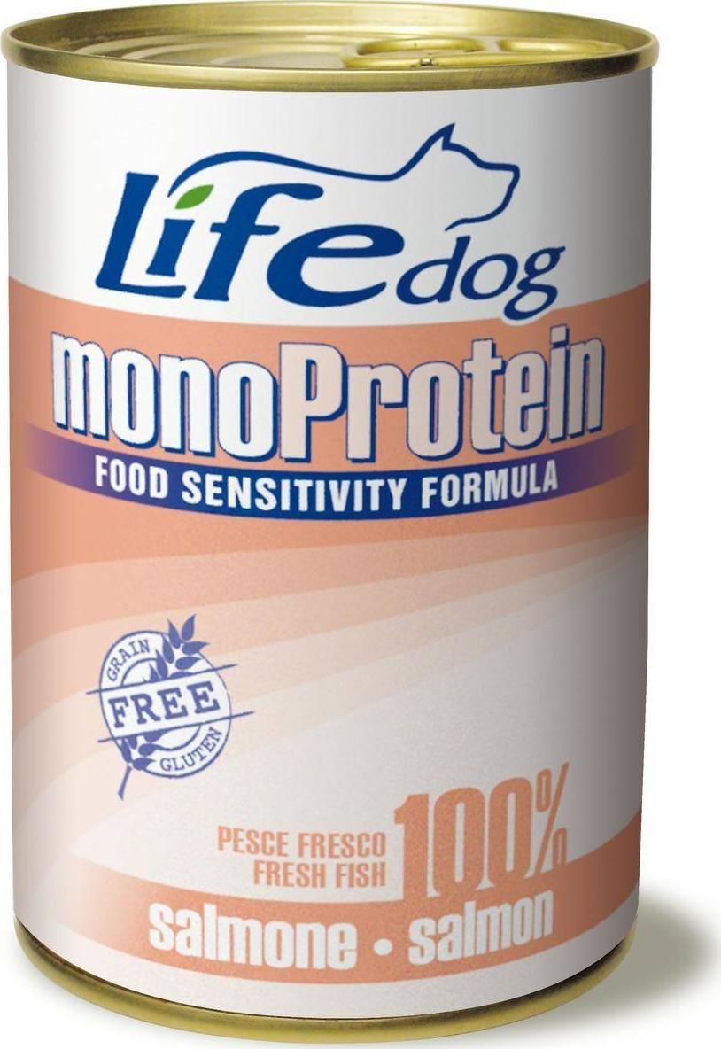 Life Pet Care LIFE DOG pusz.400g SALMON MONOPROTEIN /24 200.66 (8034105422254) barība suņiem