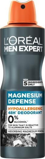 L'Oreal Paris LOREAL_Men Expert Magnesium Defense hipoalergiczny dezodorant w sprayu 150ml 3600524035006 (3600524035006)