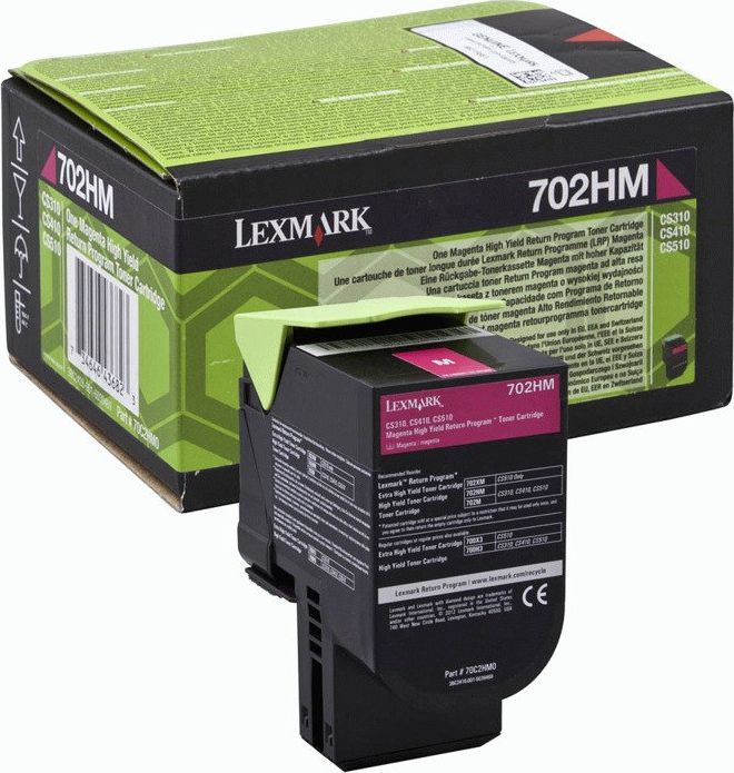 Toner Lexmark 702HM magenta | return | 3000 pgs| CS310dn / CS310n / CS410dn toneris