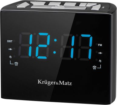 Kruger & Matz KM0812 radio Clock Digital Black radio, radiopulksteņi