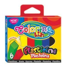 Patio Plastelina kwadratowa 6 kolorow Colorino (979804) WIKR-979804 (5907690857400) materiāli konstruktoriem