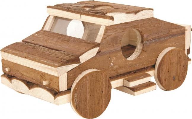 Panama Pet Samochod dla gryzoni, drewniany, 25x16x11,5cm PP-50046 (5904479500465) grauzējiem